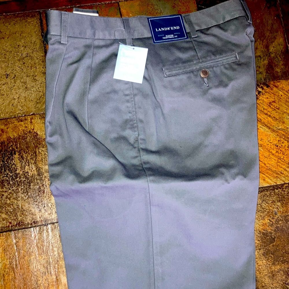 Lands end men’s no iron dress pants.